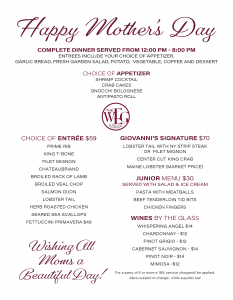 MOTHERS DAY DiNNER